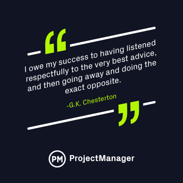 GK Chersterton business quote