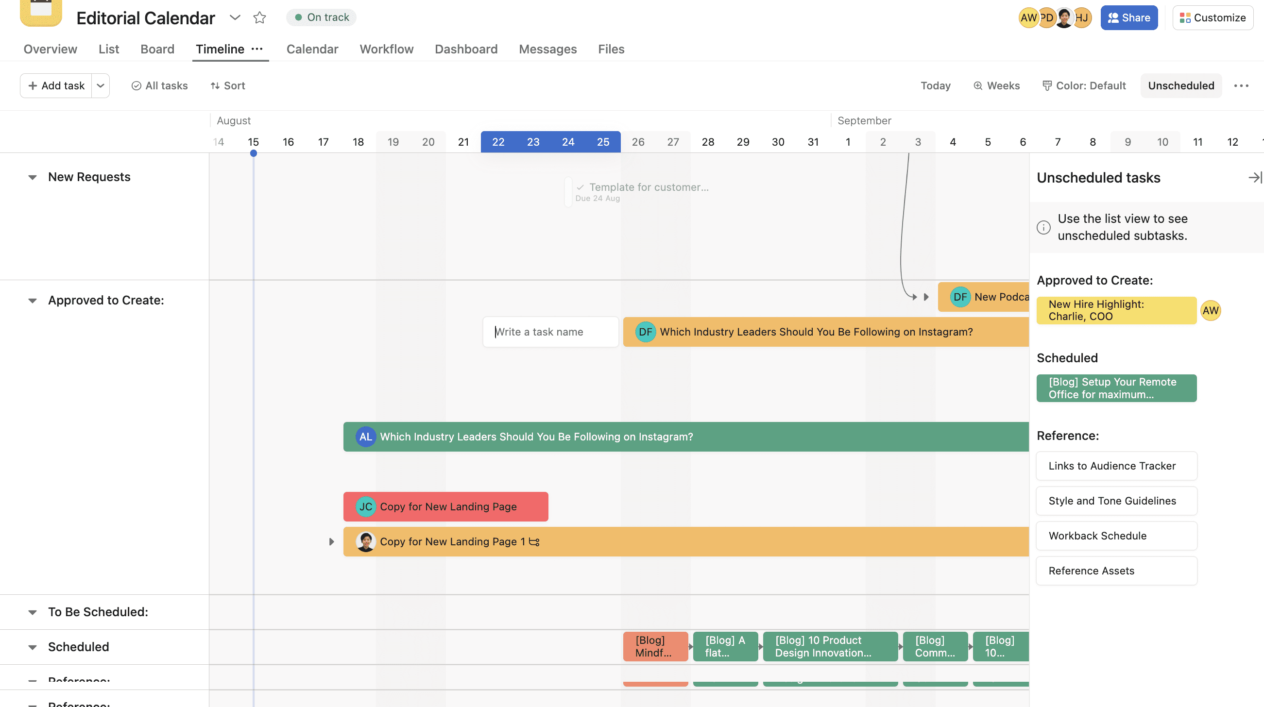 Asana best collaboration project management software for Mac